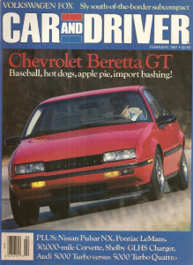 CAR & DRIVER 1987 FEB - PROST,BLACKALLER,QUATTO,VETTE